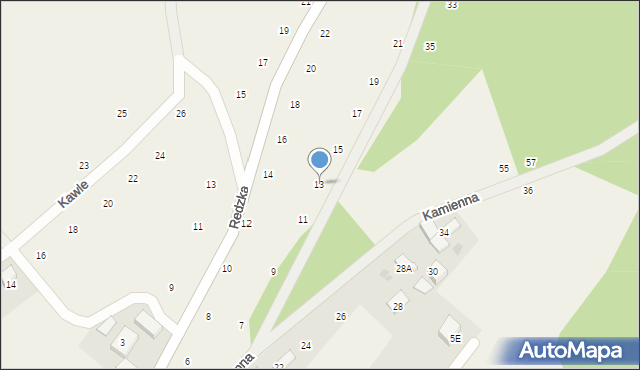 Zbychowo, Kamienna, 13, mapa Zbychowo