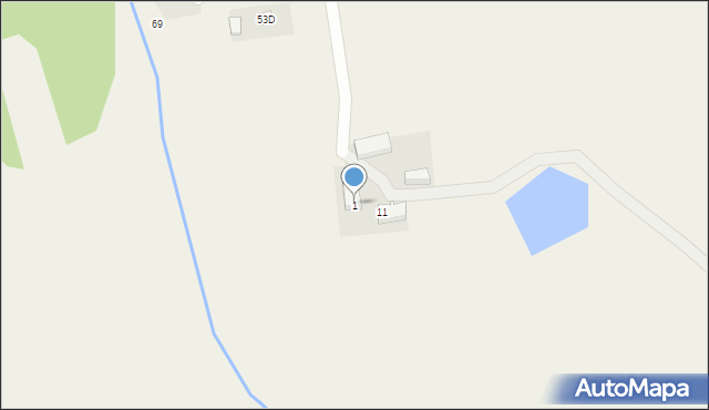 Zbychowo, Kaszubska, 1, mapa Zbychowo