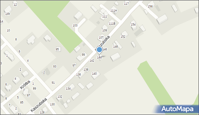 Zbychowo, Kaszubska, 144, mapa Zbychowo