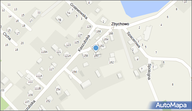 Zbychowo, Kaszubska, 160, mapa Zbychowo