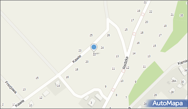 Zbychowo, Kawle, 22, mapa Zbychowo