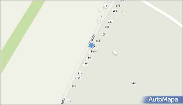 Zduńska Wola, Kacza, 173, mapa Zduńska Wola