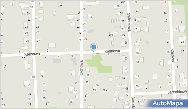 Zduńska Wola, Kalinowa, 3, mapa Zduńska Wola