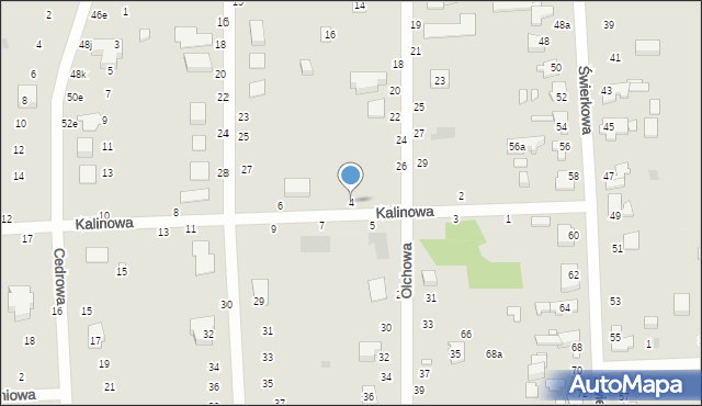Zduńska Wola, Kalinowa, 4, mapa Zduńska Wola