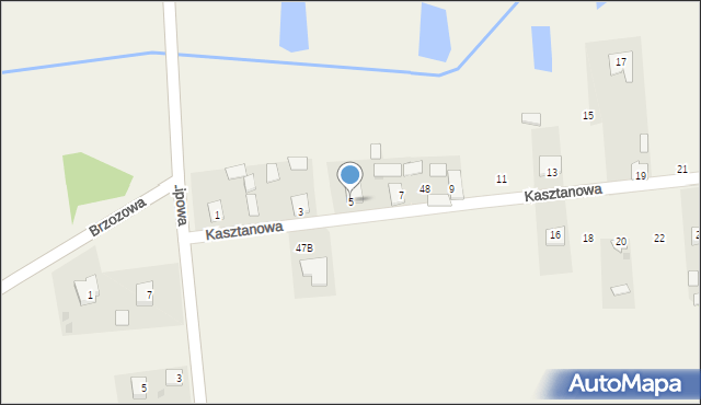 Żdżar, Kasztanowa, 5, mapa Żdżar