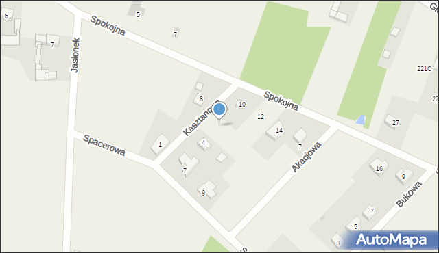 Zendek, Kasztanowa, 6, mapa Zendek