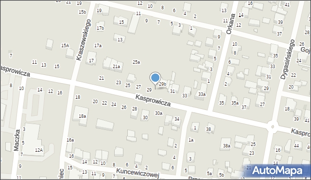 Zgierz, Kasprowicza Jana, 29a, mapa Zgierz