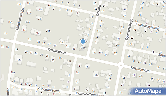 Zgierz, Kasprowicza Jana, 33a, mapa Zgierz
