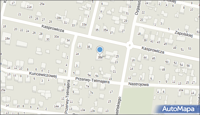 Zgierz, Kasprowicza Jana, 38a, mapa Zgierz