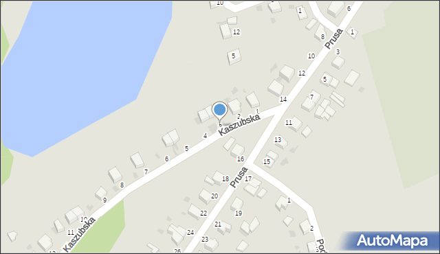 Złocieniec, Kaszubska, 3, mapa Złocieniec