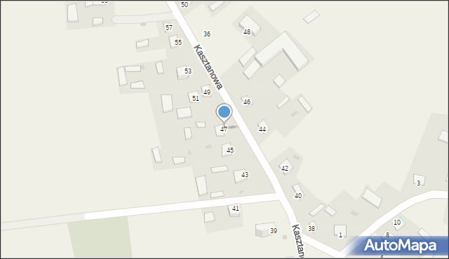 Żmudź, Kasztanowa, 47, mapa Żmudź