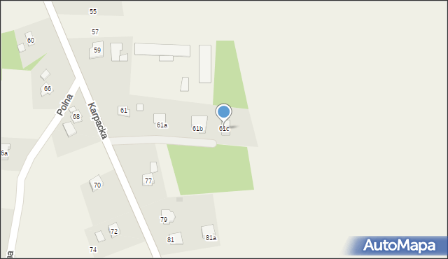 Zręcin, Karpacka, 61c, mapa Zręcin