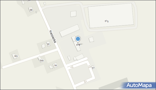 Zręcin, Karpacka, 67B, mapa Zręcin