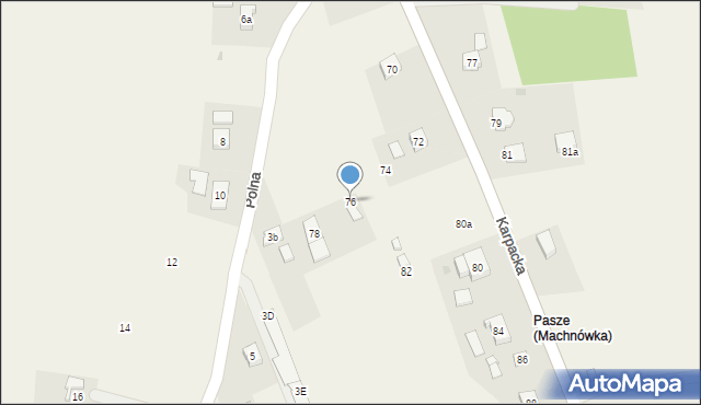 Zręcin, Karpacka, 76, mapa Zręcin