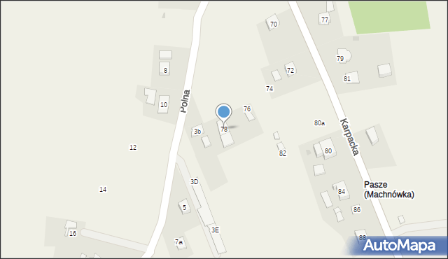 Zręcin, Karpacka, 78, mapa Zręcin