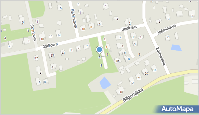 Zwierzyniec, Kasztanowa, 6, mapa Zwierzyniec