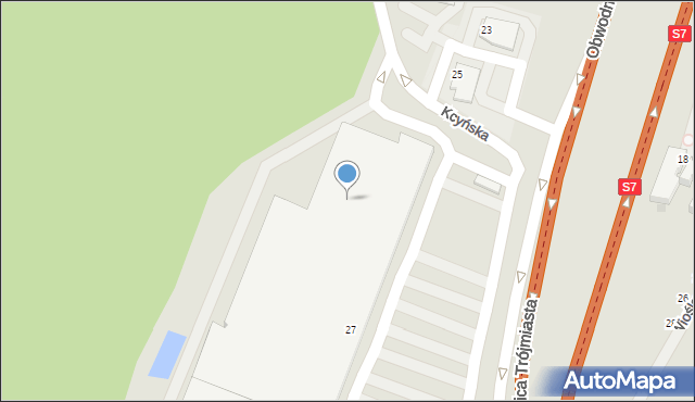 Gdynia, Kcyńska, 33, mapa Gdyni