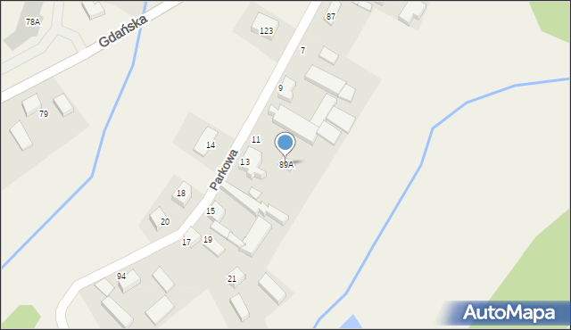 Kczewo, Kczewo, 89A, mapa Kczewo