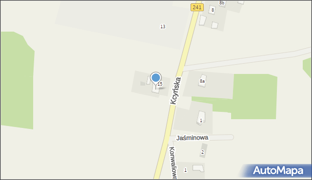 Paterek, Kcyńska, 15a, mapa Paterek