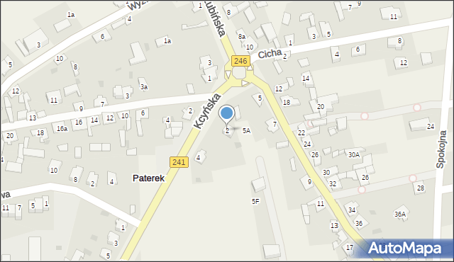 Paterek, Kcyńska, 2, mapa Paterek