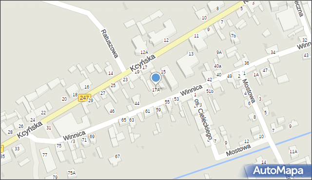 Szubin, Kcyńska, 17A, mapa Szubin
