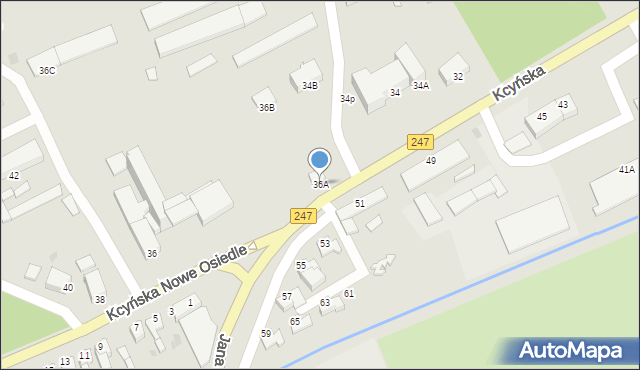 Szubin, Kcyńska, 36A, mapa Szubin