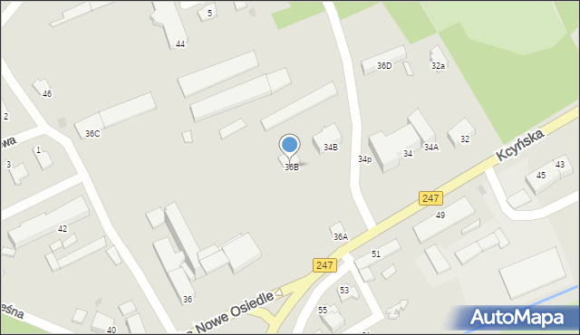 Szubin, Kcyńska, 36B, mapa Szubin