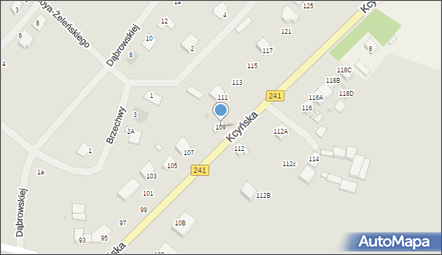 Wągrowiec, Kcyńska, 109, mapa Wągrowiec