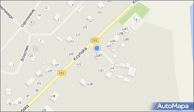 Wągrowiec, Kcyńska, 112A, mapa Wągrowiec