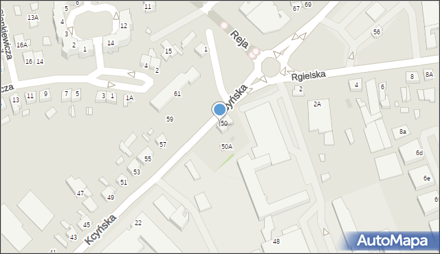 Wągrowiec, Kcyńska, 50b, mapa Wągrowiec