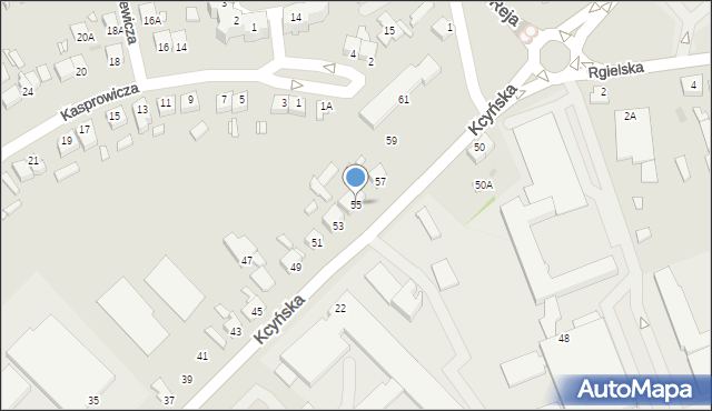 Wągrowiec, Kcyńska, 55, mapa Wągrowiec