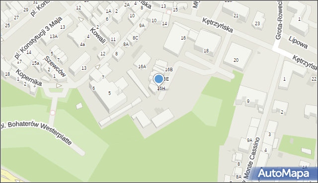 Bartoszyce, Kętrzyńska, 16I, mapa Bartoszyce