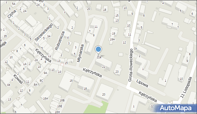 Bartoszyce, Kętrzyńska, 21a, mapa Bartoszyce