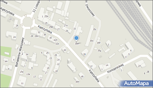 Bartoszyce, Kętrzyńska, 33A, mapa Bartoszyce
