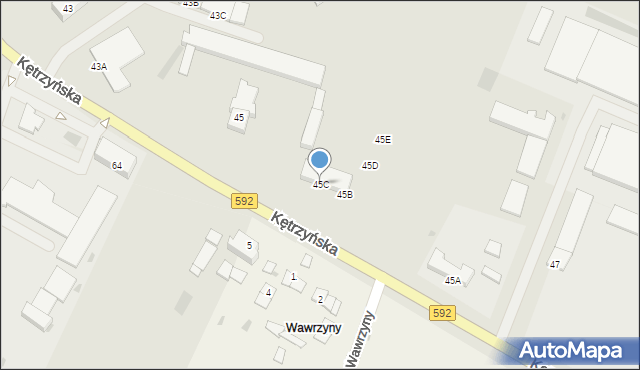 Bartoszyce, Kętrzyńska, 45C, mapa Bartoszyce
