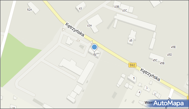 Bartoszyce, Kętrzyńska, 64, mapa Bartoszyce