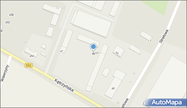 Bartoszyce, Kętrzyńska, 69, mapa Bartoszyce