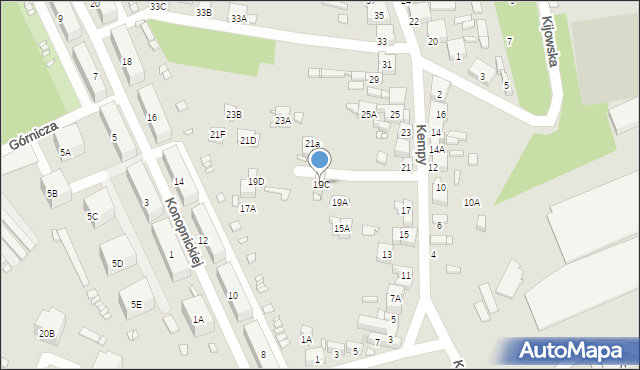 Będzin, Kempy Stanisława, 19C, mapa Będzin