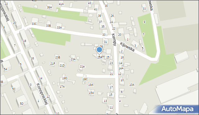 Będzin, Kempy Stanisława, 25A, mapa Będzin