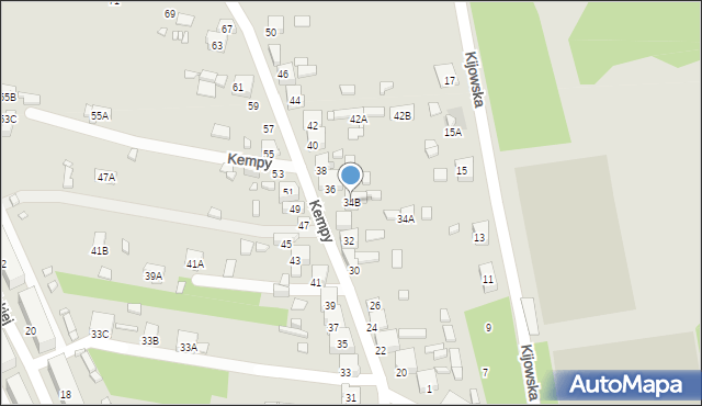 Będzin, Kempy Stanisława, 34B, mapa Będzin