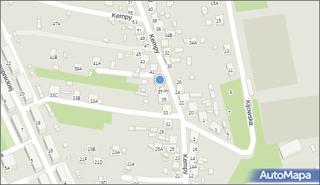 Będzin, Kempy Stanisława, 37, mapa Będzin