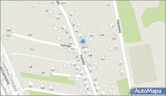 Będzin, Kempy Stanisława, 38, mapa Będzin