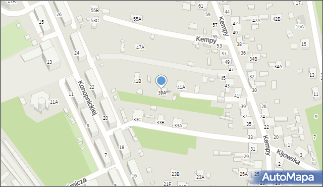 Będzin, Kempy Stanisława, 39A, mapa Będzin