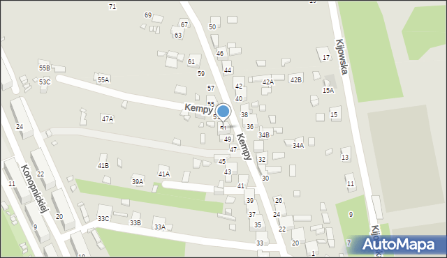 Będzin, Kempy Stanisława, 51, mapa Będzin