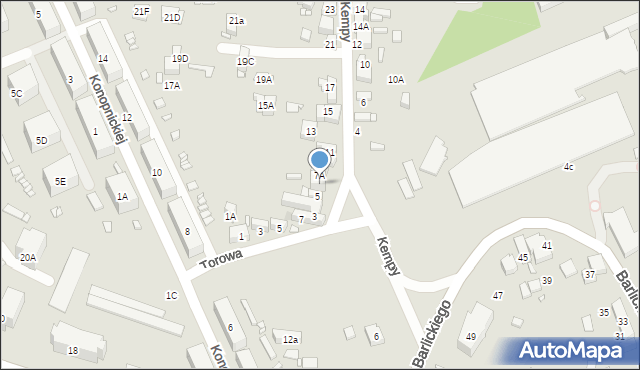 Będzin, Kempy Stanisława, 7, mapa Będzin