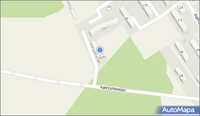 Bemowo Piskie, Kętrzyńskiego Wojciecha, 111, mapa Bemowo Piskie