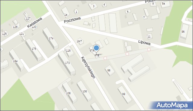 Bemowo Piskie, Kętrzyńskiego Wojciecha, 97B, mapa Bemowo Piskie