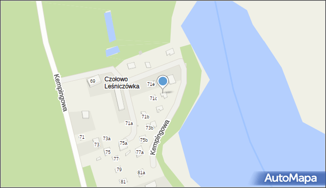 Borówiec, Kempingowa, 71d, mapa Borówiec