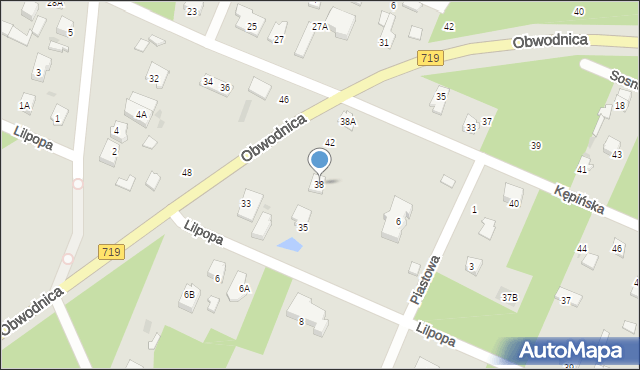 Brwinów, Kępińska, 38, mapa Brwinów