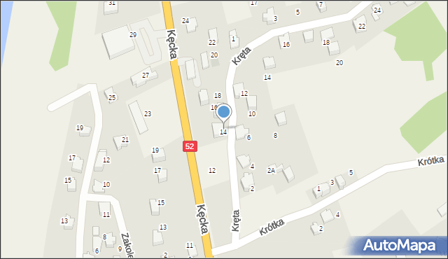 Czaniec, Kęcka, 14, mapa Czaniec